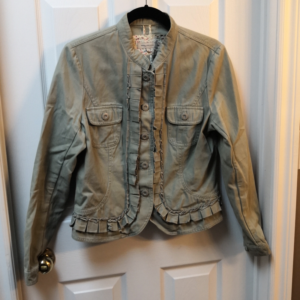 Denim olive jacket, size 10